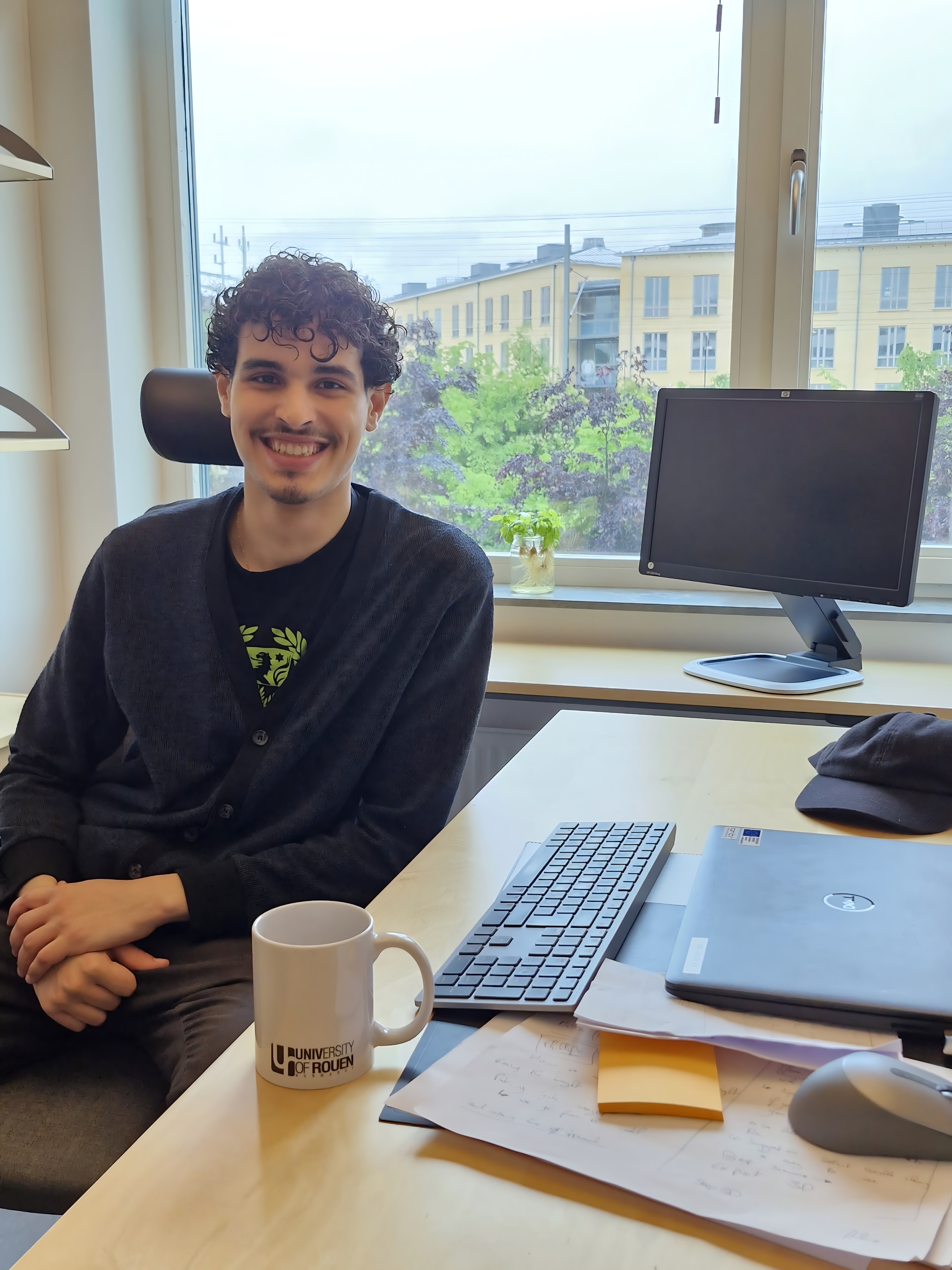 Alae Belaich in his office at the ASSAR company in sweden
